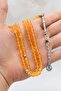 Natural Citrine Stone 99 Prayer Beads with Metal Tassel 6mm Sphere Cut 902278 - 3