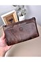 Genuine Leather Zippered Men's Handbag with Grip Strap 2113 - 2