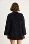 Women's Black Double Breasted Side Tie Soft Textured Knitwear Kimona W25031 60284083 - 8