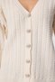 Hair Braided Buttoned Knitwear Cardigan Lnx0010 Cream - 5