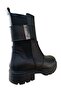 24123-1 Women's Genuine Leather Rubber Detailed Boots - 5