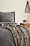 Weena Gray Double Crepe Duvet Cover and Jacquard Pique Set - 4