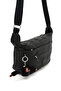 Multi-Pocket Crossbody Women's Shoulder Bag Medium Size Daily Hv3046 Black - 3