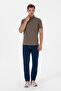 Men's Slim Fit Polo Neck Mink Basic T-Shirt 50306015-Vr052 - 4