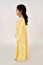 Kids Jalabiya – Yellow with Cherry Print and Embroidered Neckline - 5