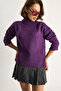 Women's Purple Turtleneck Sweater 20251060 - 5