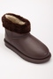 Brown Rain Boots Women's Daily Furry Boots - 3