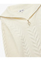 Hair Braid Textured Half Zipper Collar Long Sleeve Knitwear Sweater - 5