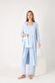 Lace-Detailed Elegant Robe, Nightgown, and Pajama 4-Piece Nursing and Maternity Set - 3