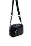 Black - Black Plain Women's Crossbody Bag Sp1256 - 2