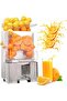 Lnlscle Commercial Juicer Machine, Stainless Steel Body, Transparent Mask, Automatic Masticating Ext