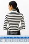Women's Half Turtleneck Long Sleeve Ribbed Knit Corded Fabric Blouse - Novelle - 2