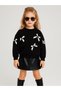 Girl's Bow Detailed Sweatshirt - 4