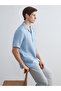 Blue Standard Fit Short Sleeve Men's Shirt