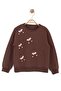 Girl's Bow Embroidered Sweatshirt - 3