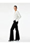 High Waist Slim Fit Cotton Spanish Flare Jeans - Flare Jeans - 2