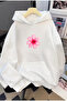 Flower Printed Unisex Oversize Hooded Sweatshirt Hoodie