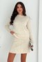 Women's Round Neck Soft Textured Long Sleeve Knitwear Sweater Skirt Set