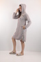 100% Bamboo Women's Hooded Embroidered Zippered Dressing Gown / Bathrobe - 2