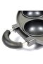Non-Stick Pancake Pan with Glass Lid, Less Oil Cookware, Dual Handle Design, Black - 3