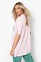Plus Size California Los Angels Printed Pink-green Oversize T-shirt Tracksuit Set - 2