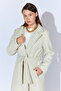 Belted Long Cashmere Coat - Stone |   Mkw385556-01 - 4