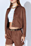 Mink Pocket Short Suede Women's Jacket - Ek100351284 - 6