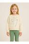 Girl's Floral Patterned Sweatshirt - 6