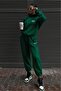 Plus Size Women's Destiny Printed Green Oversize Tracksuit - 2