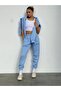 Ellore Australia Printed Oversize 3 Thread Thick Baby Blue Tracksuit Set - 5