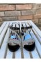 Black Girls' Shoes with Shiny Stone Stripes - 2