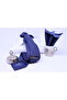 Woven Handkerchief Tie for Men Navy Blue - 4