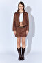 Mink Pocket Short Suede Women's Jacket - Ek100351284 - 3
