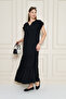 Women's Loose Ruffled Low Armlet Detail Dress - 3
