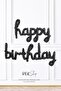 Happy Birthday Handwritten Black Foil Balloon