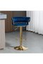 Multicolored velvet bar stool - 4