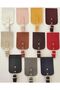 Leather Mobile Phone Bag Cover Set with Neck Strap, Bag Accessory, Bag Snap Fastener Dark Coffee - 2