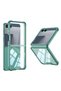 Samsung Galaxy Z Flip 7 Case Full Glass Transparent Appearance Cover with Surface Design Against Scratches
