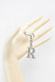 Silver Color Metal Letter R Keychain / Letter Bag Ornament - 2