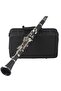 Andoer Bb Flat Clarinet Black Bakelite Silver Keys Woodwind Instrument