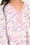 Kids Jalabiya – Blue, Pink and White Floral Abstract Print and Embroidery Detailing - 3