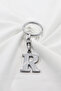 Silver Color Metal Letter R Keychain / Letter Bag Ornament - 5