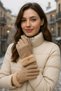 Women's Ankle Fur Touchscreen Mink Gloves Eld29 - 4