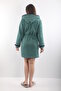 100% Bamboo Women's Hooded Embroidered Dressing Gown / Bathrobe - 4