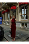 Zero-Sleeve Pencil Dress with Slit Detail - 2