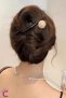 Vintage Retro Stylish Black Pearl Hair Clip 11cm - Bun Clip Hairpin