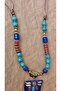 Ethnic Necklace with Alpaca Tail Natural Stone - 3
