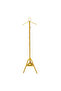 Standing Metal Clothing Rack with Robe Hook 1.75m Gold