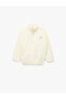 Printed Half Zippered Ecru Girls' Sweatshirt 6Wkg10147Ak