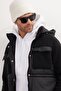 Men's regular fit classic cut Hooded zippered double pocket snap closure warm black coat - 2